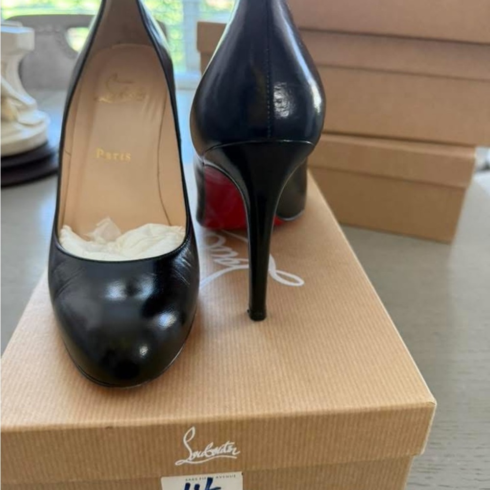 Christian Louboutin Black and Red Heels